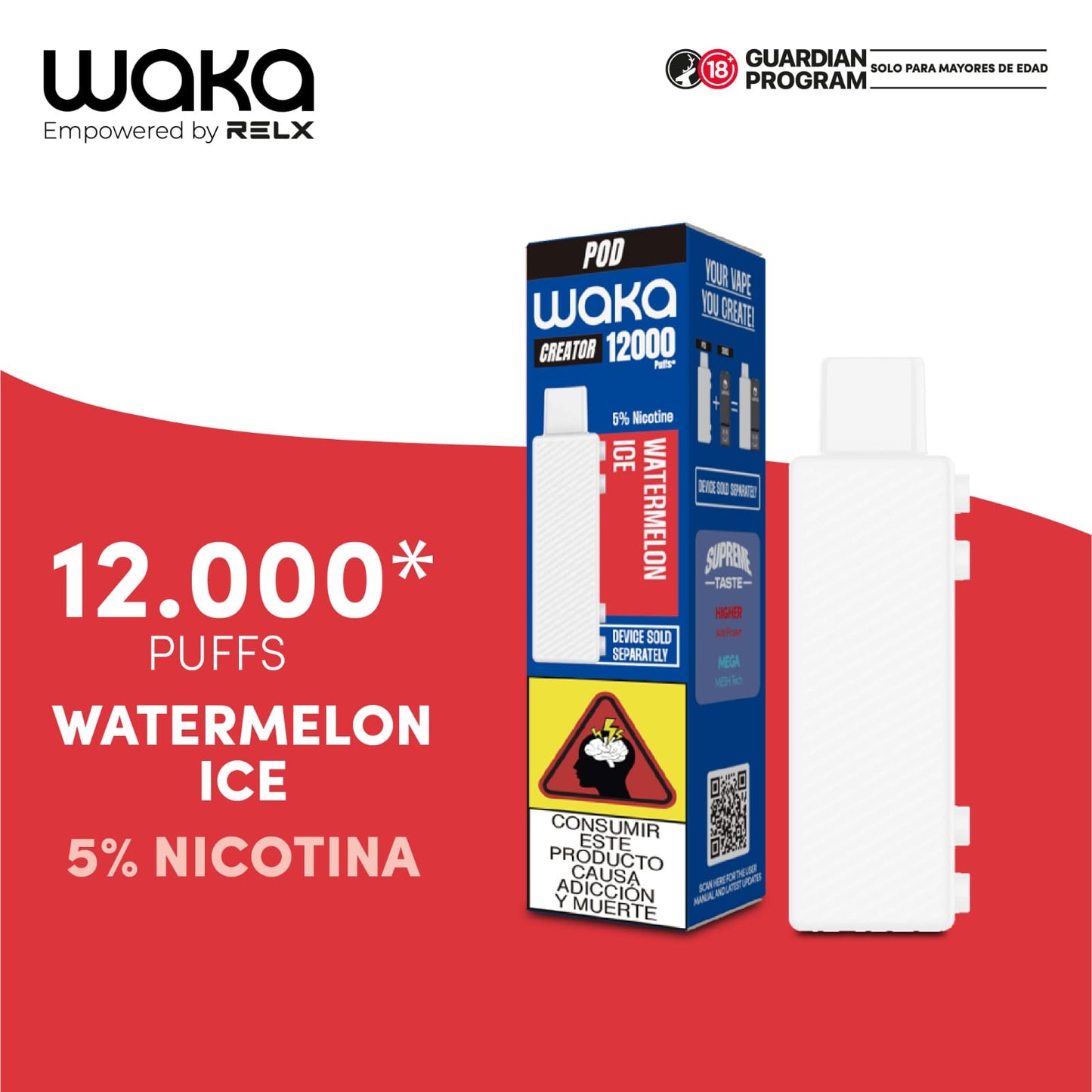 Waka CREATOR POD y/o Batería - 12k PUFFS - LANZAMIENTO