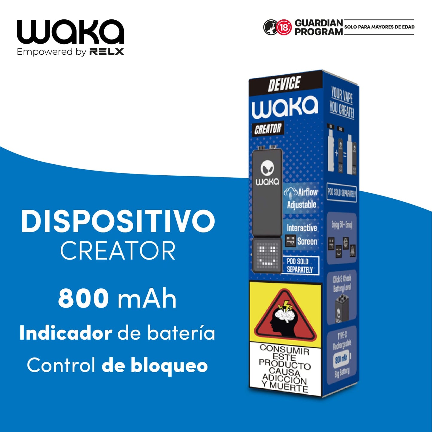 Waka CREATOR POD y/o Batería - 12k PUFFS - LANZAMIENTO
