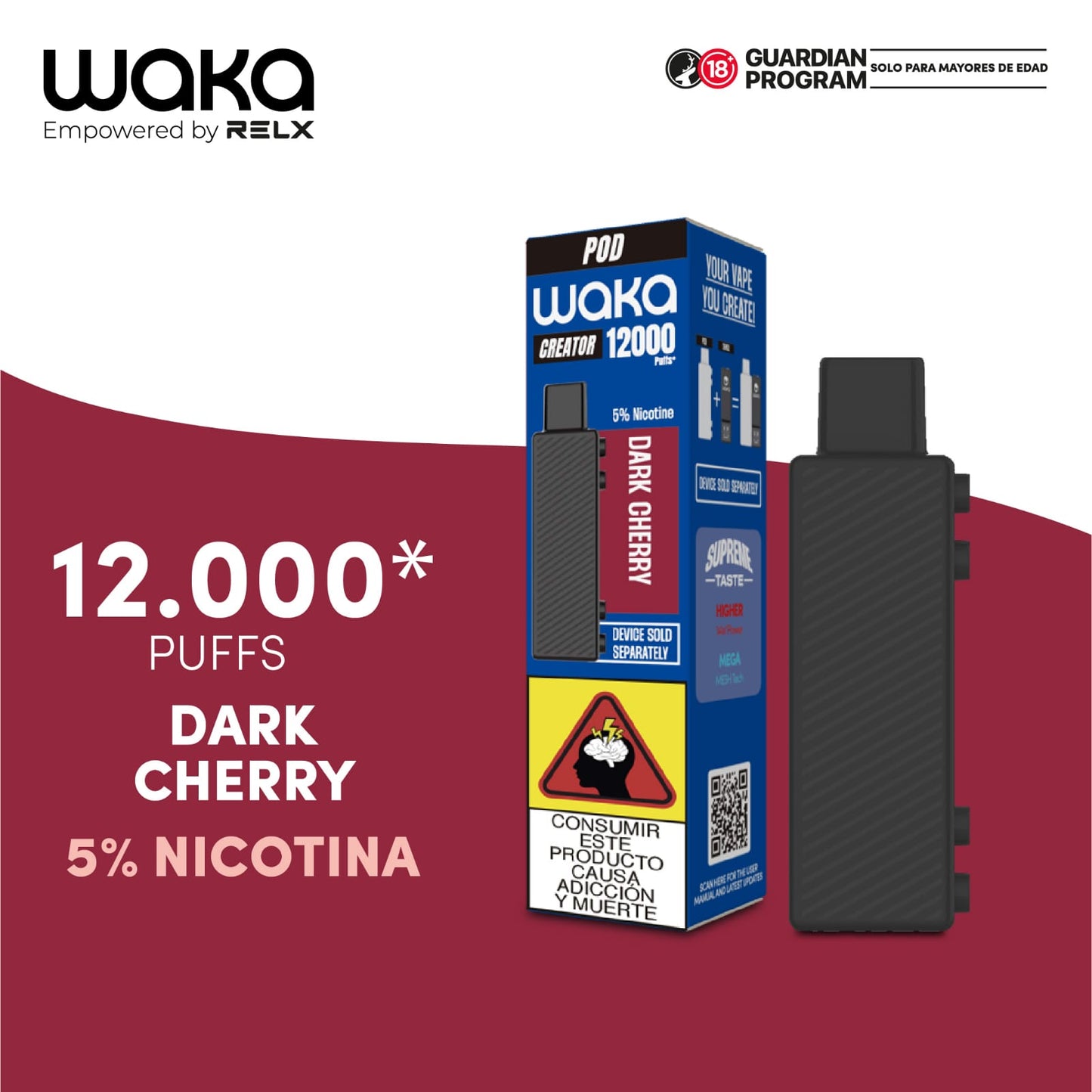 Waka CREATOR POD y/o Batería - 12k PUFFS - LANZAMIENTO