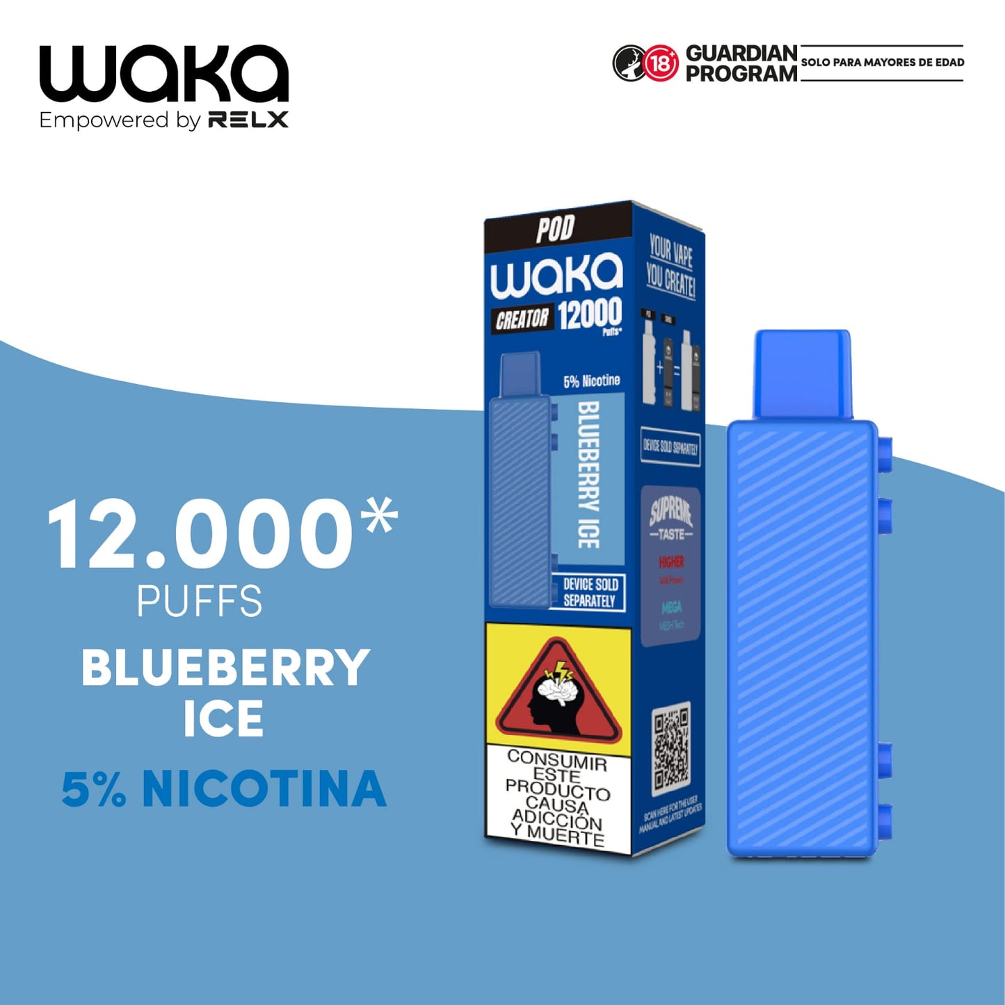 Waka CREATOR POD y/o Batería - 12k PUFFS - LANZAMIENTO