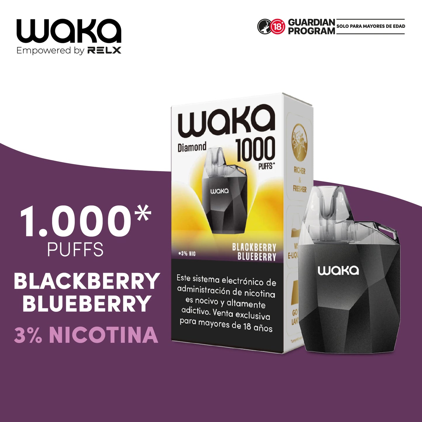 Waka DIAMOND - 1k 1000 PUFFS - LANZAMIENTO