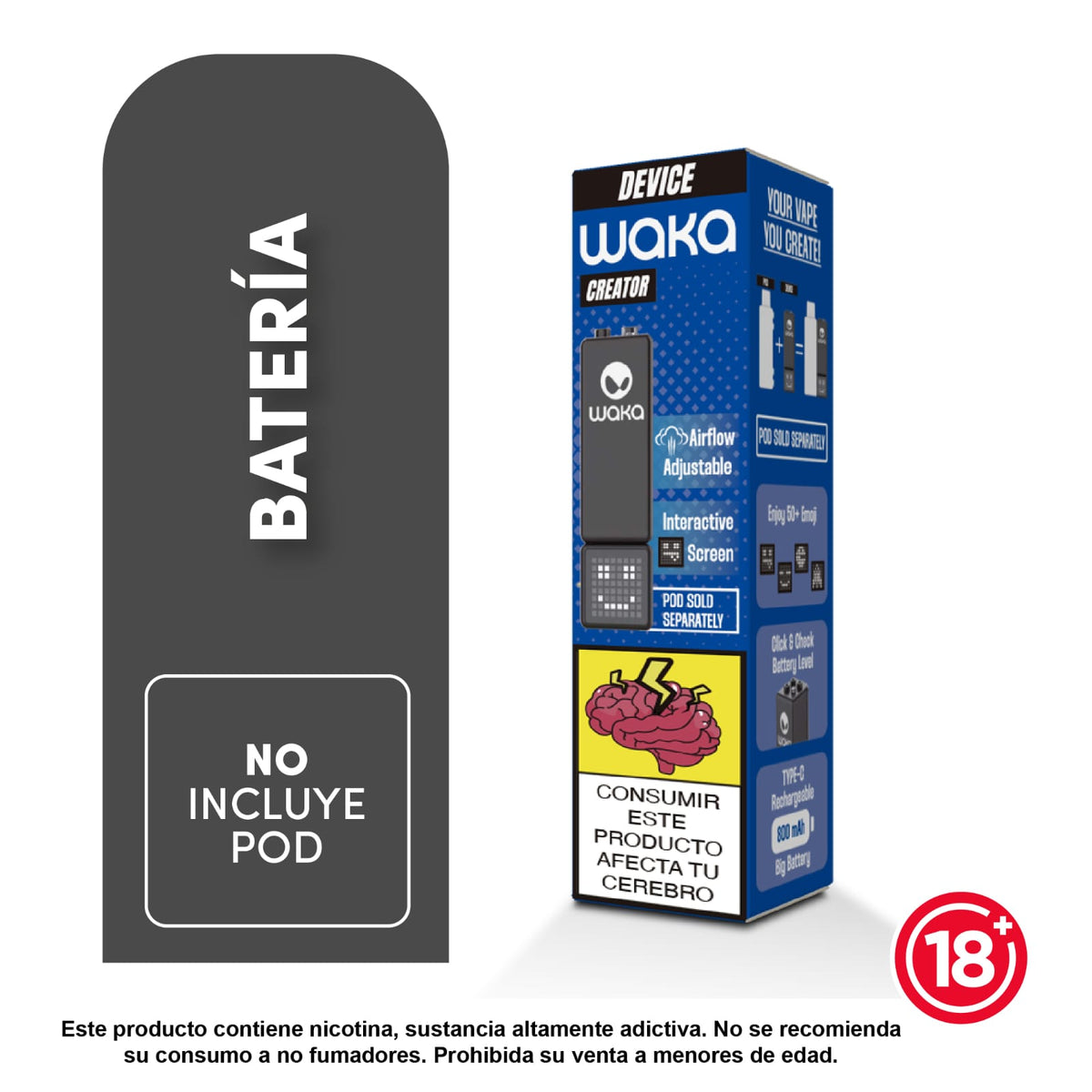 Waka CREATOR POD y/o Batería - 12k PUFFS - LANZAMIENTO – Vape Club
